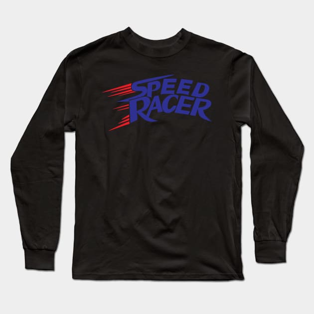 BLUE SPEED RACER 80S Long Sleeve T-Shirt by mobilmogok99